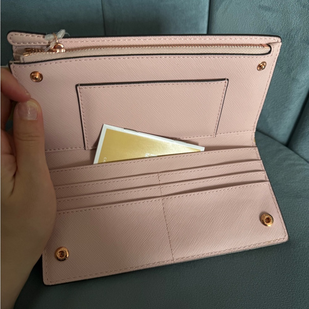 Michael Kors Pink Wallet Sleek Minimalist Design - Picture 8 of 9